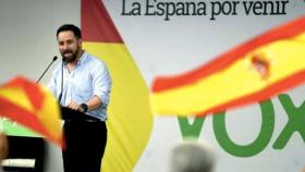 Santiago Abascal, el líder de Vox en un mitin de campaña en Andalucía / EFE