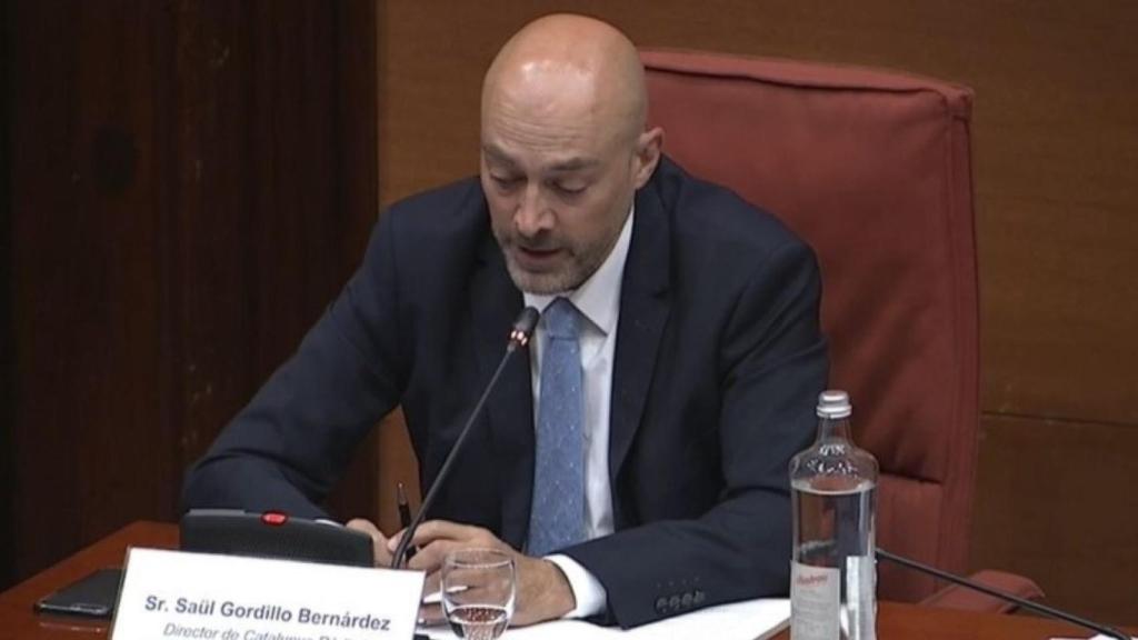 El exdirector de Principal y Catalunya Ràdio, Saül Gordillo, durante una comparecencia en el Parlament/ PARLAMENT