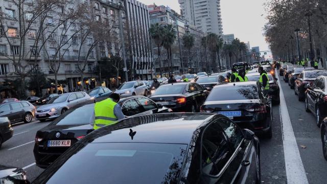 Conductores de VTC concentrados en Diagonal