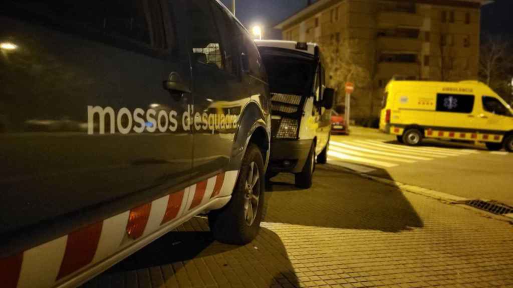 Furgonetas de Mossos d'Esquadra durante un dispositivo anterior