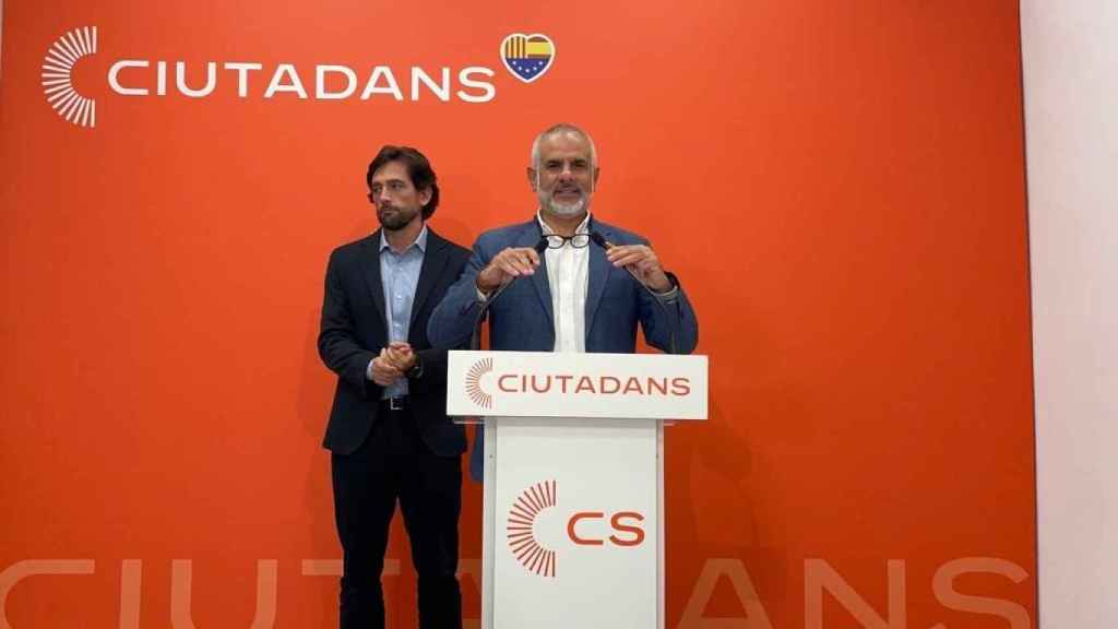 Adrián Vázquez y Carlos Carrizosa, en una rueda de prensa