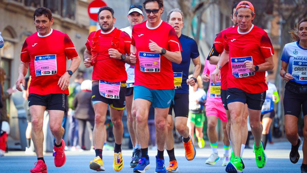 Salvador Illa en la Maratón de Barcelona de este domingo
