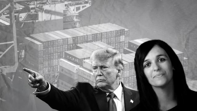 La líder de Aliança Catalana, Sílvia Orriols, y el presidente de los Estados Unidos, Donald Trump