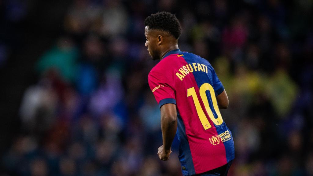 Ansu Fati, en una acción del Valaldolid-Barça