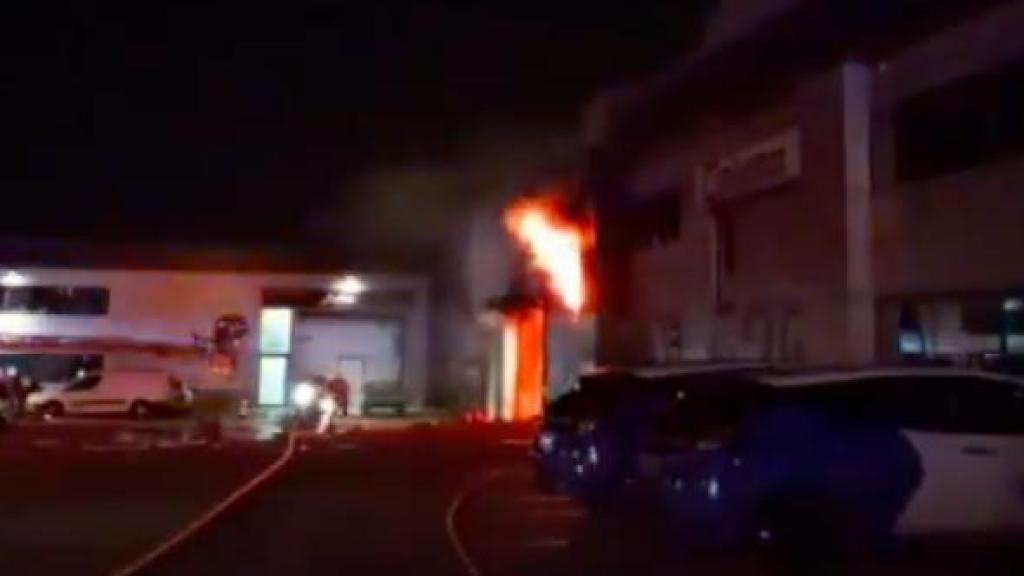 Incendio de la fábrica en Vilanova y la Geltrú