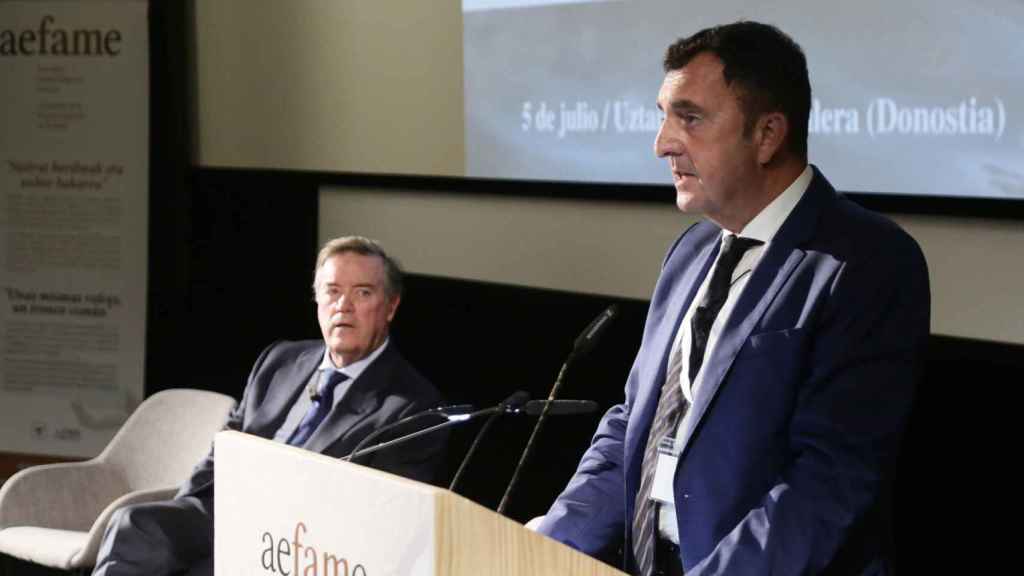 Andrés Sendagorta dio el relevo a José Miguel Lanzagorta, El presidente de la Asociación de AEFAME, como presidente de la Empresa Familiar de Euskadi, Andrés Sendagorta,