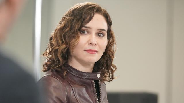 La presidenta de la Comunidad de Madrid, Isabel Díaz Ayuso, en un acto organizado por el PP Vasco en Vitoria.