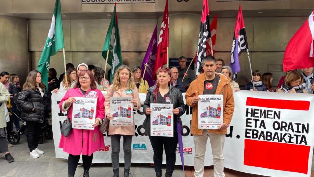 Steilas, LAB, ELA Y CCOO registran la convocatoria de huelga entre el 12 y 16 de mayo este lunes