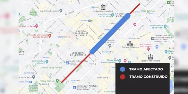 Tramos de la calle Consell de Cent / METRÓPOLI
