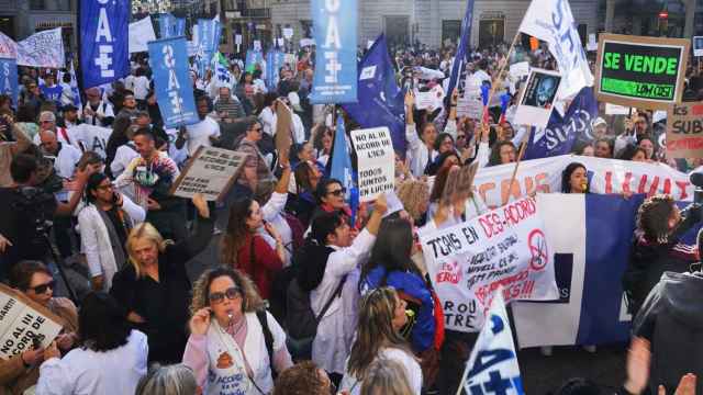 Manifestación de técnicos sanitarios en Barcelona